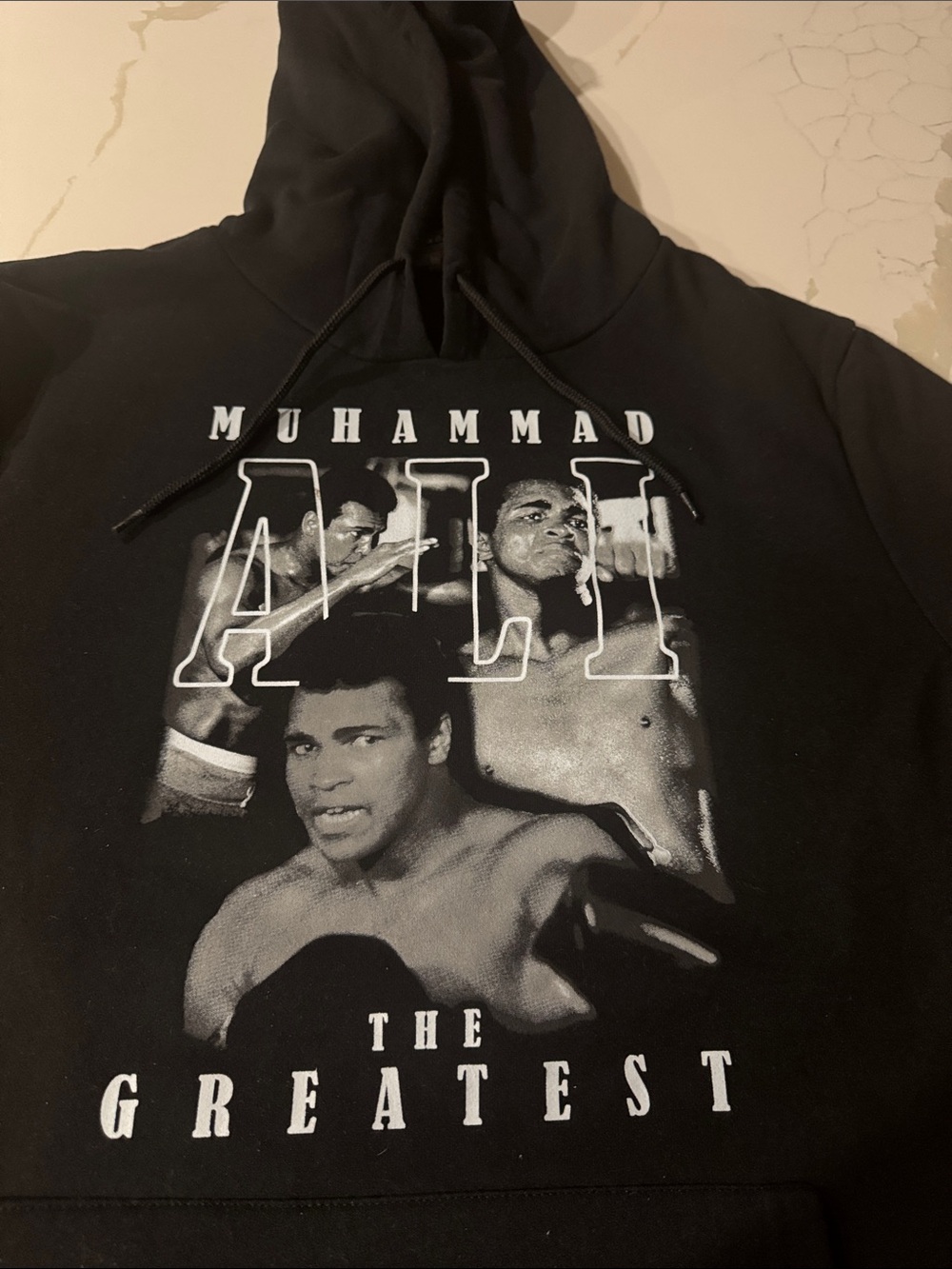 Muhammad Ali 'The Greatest' Black Graphic Hoodie